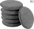 Hovom 6PCS Microfiber Wax Applicator, 5" Round Applicator Pads, Soft Automotive Waxing Foam Pads, Buffing Pads for Car Cleaning, Polishing and Detailing, Reusable Car Wash Sponge (Dark Gray)