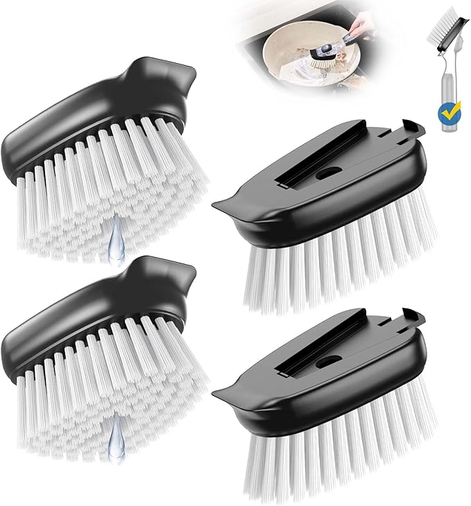 Dish Brush Head Replacement for OXO, 4 Pack Refill Head for OXO Dish Brush, Dish Brush Cleaning Soap Dispensing Head Replacement for Scrubber