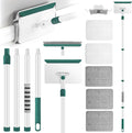 Baseboard Cleaner Tool with Handle, 60" Extendable Long Handle Baseboard Cleaner with 5 Reusable Pads for Baseboards Cleaning, Ceiling, Wall, Floor, Bathroom, Kitchen