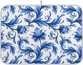 Tarity Blue Flowers White Dish Drying Mat for Kitchen Counter Absorbent Heat Resistant Microfiber Dishes Drainer Mat 18x24 in Large Dish Pad Sink Mat Protective Pad Kitchen Decor