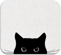 Black Cat Dish Drying Mat - Funny Black Cat Absorbent Dish Drying Mat for Kitchen Counter, Coffee Bar Mat, Coffee Maker Mat for Countertops, 16x17.5 Inch