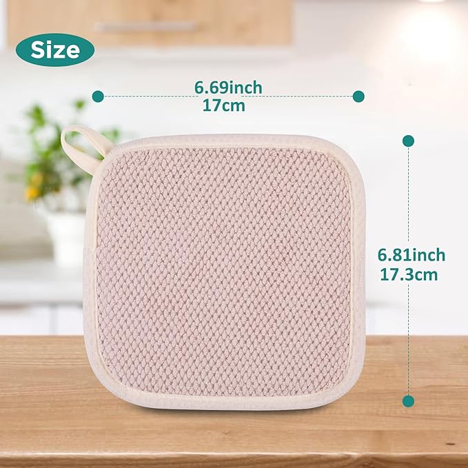 Microfiber Dish Drying Mat, Super Absorbent Kitchen Dish Drying Pad for Easter Day, Reversible Gift Mats for Countertop, 7 * 7 inch Beige