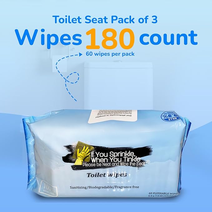 3 Pack Refill Pack Toilet Seat Wipes