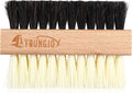 YoungJoy Dual Sided Sneaker Shoe Cleaner Brush Set Shoes Clean Brush Kit Horsehair Boar and Plastic Bristles with Microfiber Cloth (C)