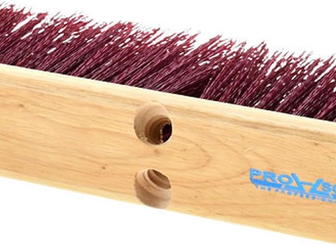 PRO SOURCE Heavy Duty Rough-Surface Push Broom Head with Threaded Block: 30" Wide