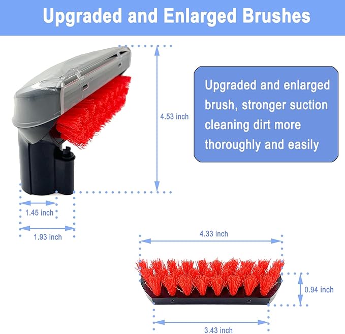 Upgraded 1400B Little Green 5.3" Detachable Tough Stain Brush Tool Replacement for Bissell Little-Green Upright &Portable Carpet Cleaners for 1400B 4075 3860 1425 2458 3194 3353 Series,1+3 Brush,Black