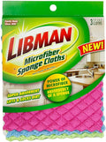 Libman 2103 Microfiber Sponge Cloth with Microfiber and Sponge Layers