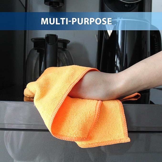 Tricol Clean 12 Pack Microfiber Cleaning Cloth 11.8x11.8inch - Streak-Free, Reusable Wipes for Glass, Kitchen, Car, Dusting - Absorbent & Lint-Free (Mixed Color 04, 11.8 x 11.8 in)