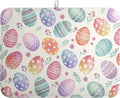 Easter Dish Drying Mat for Kitchen Counter Easter Spring Colorful Eggs Floral Drying Mats Absorbent Reversible Microfiber Washable Draining Pad Washable Dry Mat 18x24 Inch