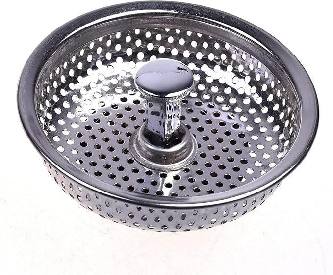 Pack of 2 Kitchen Sink Drain Strainer Basket and Stopper