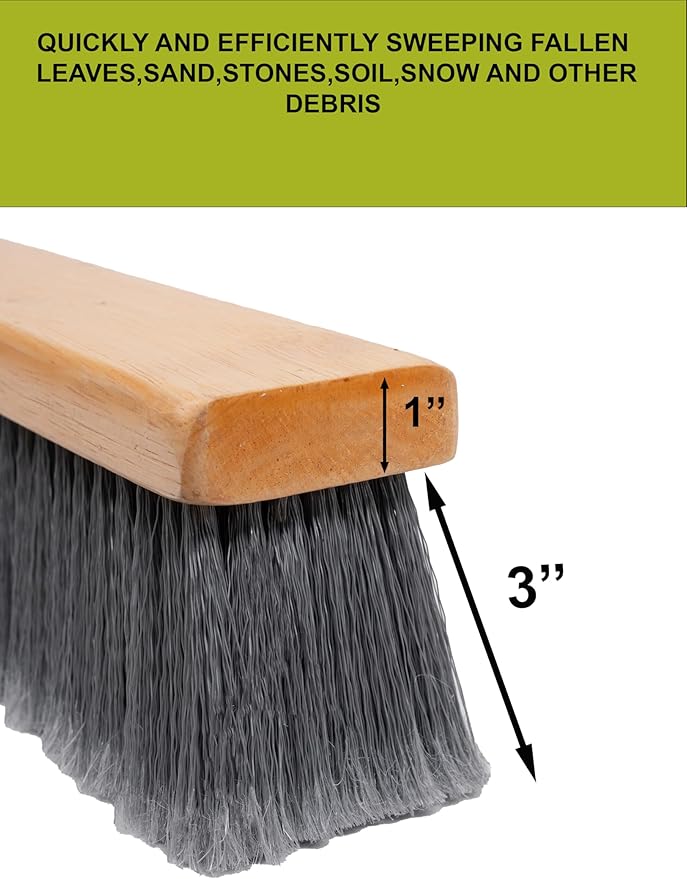 24" Grey Flagged Push Broom