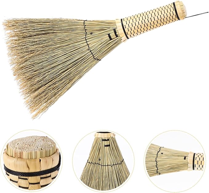 Garneck Household Old Fashioned Handle Duster Wedding Toddler Cleaning Supplies Small Whisk Brooms Hand-Made Corn Broom The Bed Artificial Child Sorghum Carpet Asia mini Vietnam