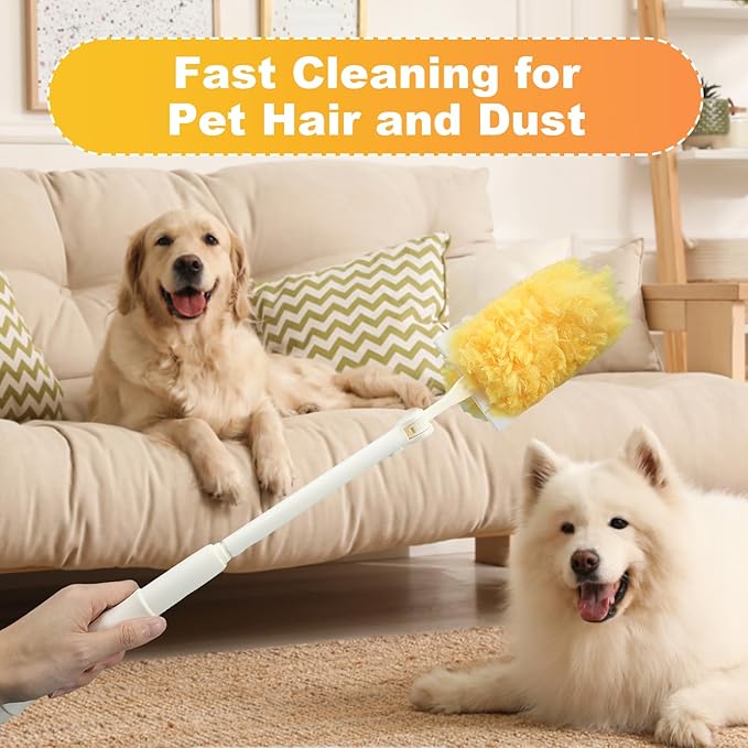Heavy Duty Duster Refills, Disposable Dusters Kit for Cleaning, Multi Surface 360 Feather Duster(120)(Handle is Not Included)