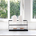 Selegna Baby Bottle & Dish Dryer - Space Saving Narrow Two Tier Tower Over Sink Instant Dry Rack (Black)