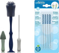 Dr. Brown's Silicone Cleaning Brush Set with Bottle, Spout, and Straw Brush, 3-Pack + Vent Cleaning Brush, 4-Pack