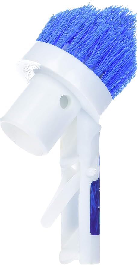 SWIMLINE HYDROTOOLS Pool Floor Wall Step Brush for Inground & Above Ground Pools | Telepole & Vacuum Hose Compatible Corner & Step Vac Brush for Tight Spaces & Debris Removal