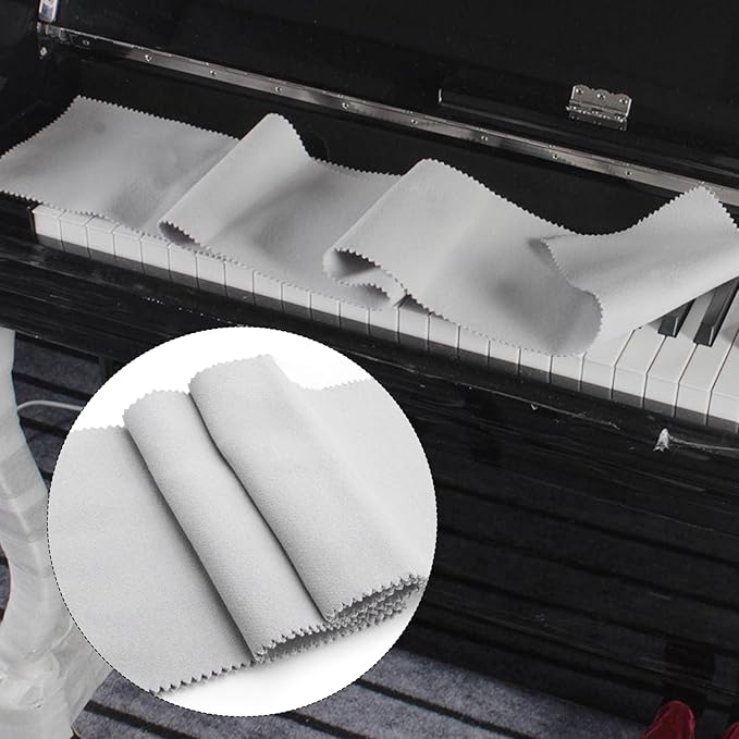 Soundspire 2Pack 88 Keys Piano Keyboard Dust Cover, Velvet Cloth Covers for Digital/Electric Pianos, Upright & Grand Pianos (Red & Gray Anti-Dust Protectors)