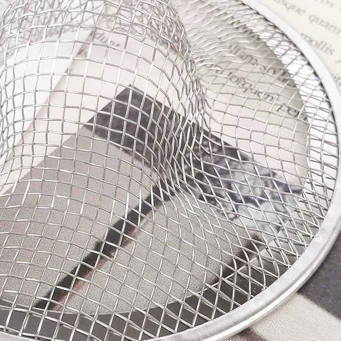 10pcs Mesh Sink Strainer, 2.75" Top/1" Stainless Steel Slop Basket Filter Trap, Metal Kitchen Drain Strainer, Hair Basket Drain - Fits Most Kitchen Sinks, Bathroom Sinks,Shower Drains,Floor Drain