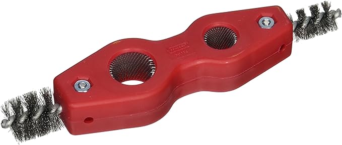 General Tools Plumbers 4 in 1 Pipe Cleaning Tool #114, Tube & Fitting Brush, Plumbing and Pipe Deburring Brush