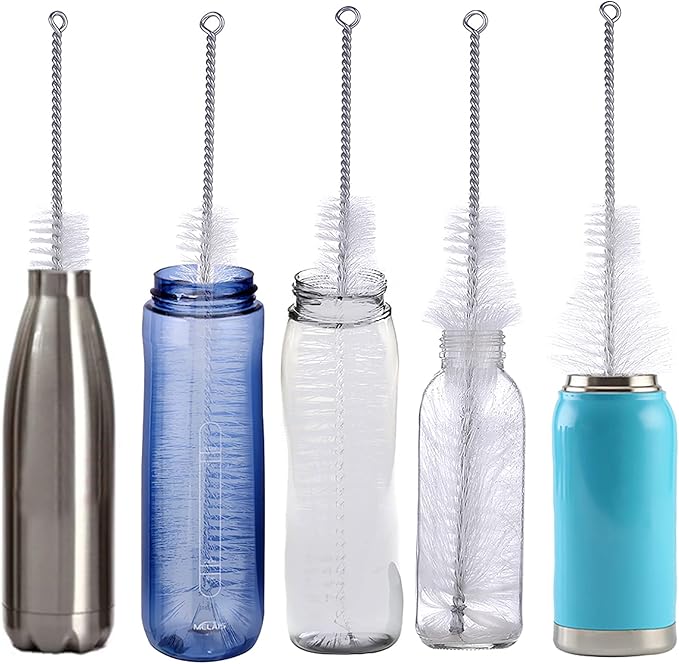 Bottle Brush, Ideal for Cleaning Narrow Neck Swing Top Glass Bottles, Wine Bottles, Beer Bottles, Soda Bottles, Spray Bottles, Kombucha Bottles