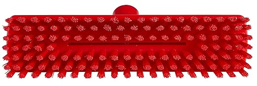 Vikan 70414 Deck Scrub,Waterfed,Stiff,11",PP/PBT,Red