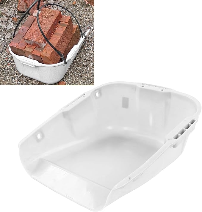 Plastic Dust Pan Heavy Duty Dustpan Large Capacity Dustpan Double Handle Wear Dust Pan for Drying (White)
