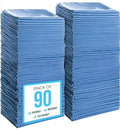 Simpli-Magic Cotton Shop Towels 14"x12" (90 Pack) – Reusable Cleaning Shop Rags for Automobiles, Industries, Garage and Homes (Blue)