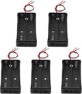 PNGKNYOCN 18650 Battery Clip, 2 Slots 3.7V DIY Battery Storage Box in Series Plastic Batteries Case YOUCHENG for 18650 Battery with Connect Lead(5-Pack)