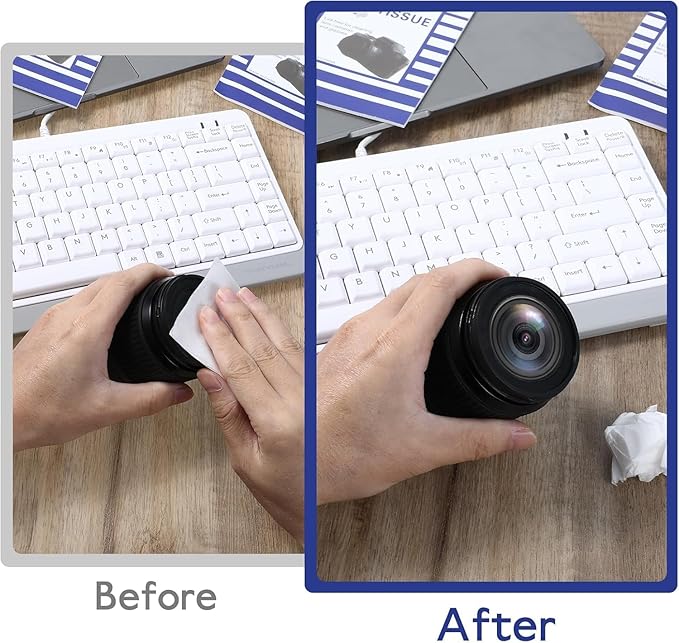 500 Pcs Lens Paper Microscope Lens Tissue Lens Cleaner Paper Lens Cleaner Cloth for Microscope Lens Microscope Tissue Glasses Cleaner Paper for Camera Lenses Microscopes Computer Screens Magnifiers