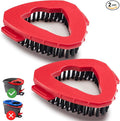 2 Pack Spin Mop Replace Head Base Scrub Brush Mop Head Compatible with O Cedar EasyWring 1 Tank System, Floor Scrubber, Hard Bristle Cleaning Brush for Kitchen Bathroom Tile Hard Floor