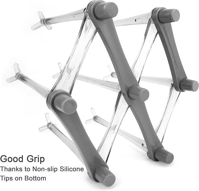 Cup Drying Rack for Bottle,Drinking Glass/Plastic Bag Dryer for Reusable Ziplock Plastic Food Storage Bags Drying Rack Gray