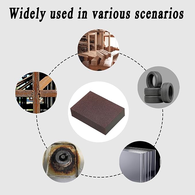 Baitiane 6 Pack Carborundum Nano Emery Sponge, Sanding Sponge Block, Rust Remover Tool, Household Cleaning Tools, Kitchen Cleaning Sponge, Grit 90
