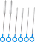 Straw Cleaner Brush Set Multi-Size(10+12 Inch),Heavy Duty Straw Brush Cleaner with 3mm Thick Steel Wire,Straw Cleaning Brush with Flexible 2mm Steel Wire for Baby Bottle and Bendable Straws,6 Pcs.