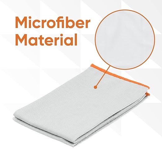 Superio Microfiber Glass, Mirror, Window Cleaning Cloth for Car Windshield, Lenses Tv Screen, Electronics, 14x16 Large Micro Fiber Lint & Streak Free Blue/Green 2 Pack, Just Water (2 Pack, Smoke)