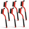 6PCS Nylon Scrub Brush Set – Non-Scratch Cleaning Brushes with Dual Heads, Mini Detail Brush, Ergonomic Handle & Hanging Loop for Kitchen & Bathroom