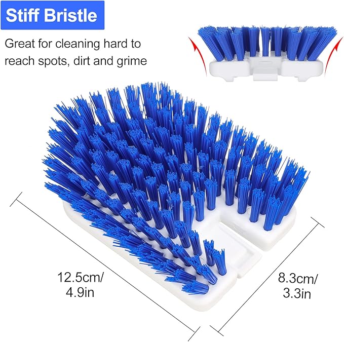 Lalafancy Cleaning Brush Head Tub and Tile Scrubber Stiff Bristles Brush Replacement Refill for Bathroom Bathtub Shower Cleaning Fit Lalafancy Scrub Brush