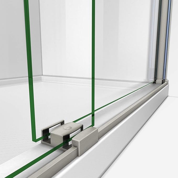 DreamLine Sapphire 44-48 in. W x 76 in. H Semi-Frameless Bypass Shower Door in Brushed Nickel, SHDR-6348762-04