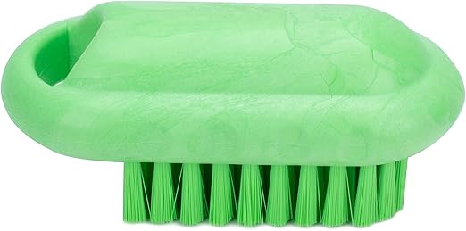 SPARTA Nail Scrub Brush Commercial-Grade, Heavy-Duty Hand and Fingernail Brush with Stiff Bristles for Gardeners, Mechanics, And Foodservice Personnel, Plastic, 5 Inches, Lime