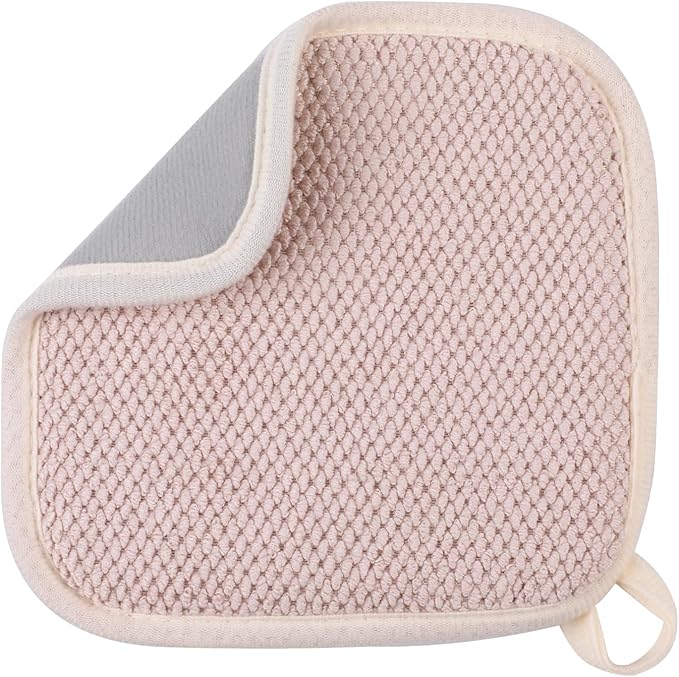 Microfiber Dish Drying Mat, Super Absorbent Kitchen Dish Drying Pad for Easter Day, Reversible Gift Mats for Countertop, 7 * 7 inch Beige