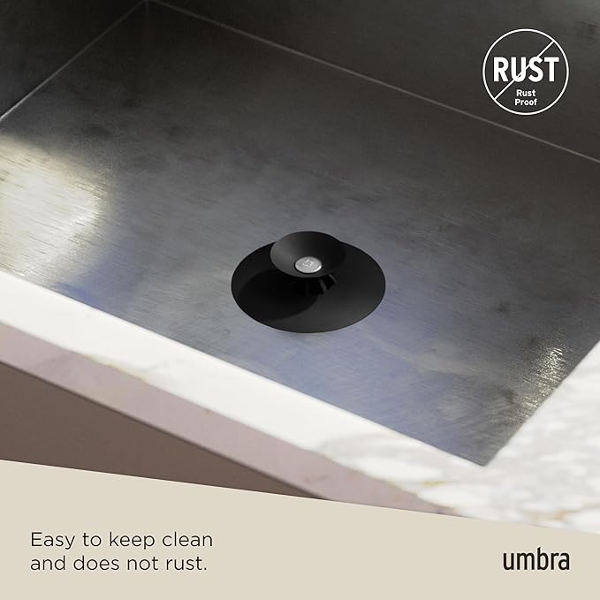 Umbra Flex Drain Stop/Hair Catcher, Black
