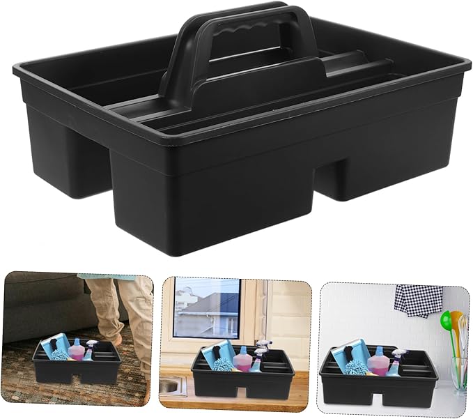 balacoo 1pc Compartment Plastic Cleaning Tool Carrier Compact Organizer for Cleaning Supplies for Home Bathroom and Kitchen Use Practical Storage for Efficient Tasks