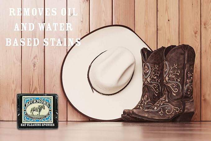 Bickmore Felt Hat Cleaning Sponge - Perfect for Western, Cowboy, Cowgirl Hats & More Black