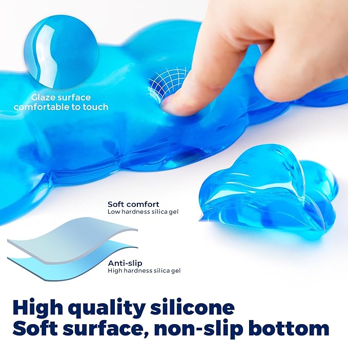 Gel Cloud Wrist Rest - Cloud Mouse Wrist Rest Pad Mouse Support for Office Gaming Pad Computer Laptop Ergonomic Comfortable Pain Relief