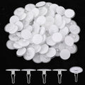 100 Pack Ceiling Hooks Adhesive Removable Transparent Wall Hanger with Hooks, 0.79” Small Disc Sticky Ceiling Hooks for Festival Wedding Halloween Christmas Party Decor
