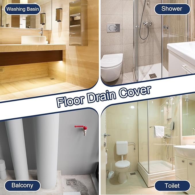 uxcell Shower Drain Hair Catcher, 3.9 inch Stainless Steel Round Floor Drain Cover Anti-Clogging Protection Cover Replacement for Furniture Repair Bathroom Kitchen