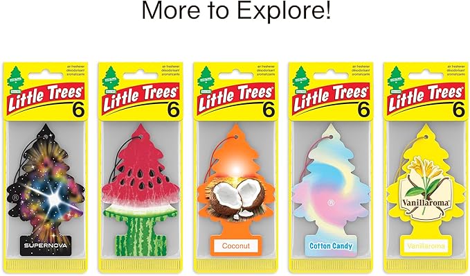 LITTLE TREES Car Air Freshener | Hanging Tree Provides Long Lasting Scent for Auto and Home | Vanilla Pride | Red White and Blue, 24 Air Fresheners