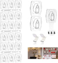 Ainiv 3-Pack Light Clips, Damage-Free Hanging Hooks with Adhesive Strips, Clear Wall Clips for Indoor/Outdoor Hanging Lights