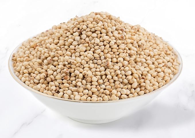 Food to Live Gluten Free Organic Whole Grain Sorghum, 10 Pounds - Non-GMO White Groats. Raw Milo Seeds. Vegan, Bulk Broom-corn. Durra is Great for Making Flour and Popped Jowar Dhani. Made in USA