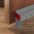 Ainiv Door Draft Stopper Under Door Seal, 2" W x 39" Cutable Soundproof Door Seal, Adhesive Under Door Sweep Weather Stripping Soundproof Kit, Under Door Draft Stopper Seals Anti-Collision-Grey