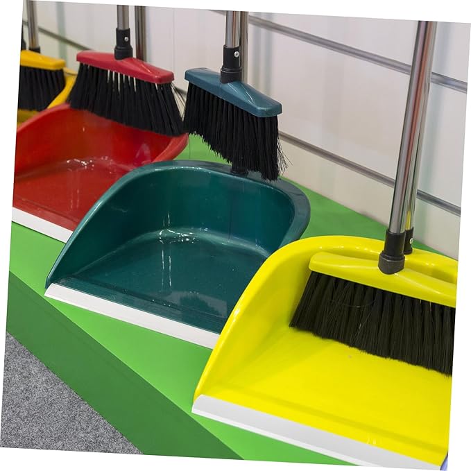 FRCOLOR 4pcs Rubber Dustpan Lip Replacement and Edge Strip Grey Broom Accessory for Cleaning